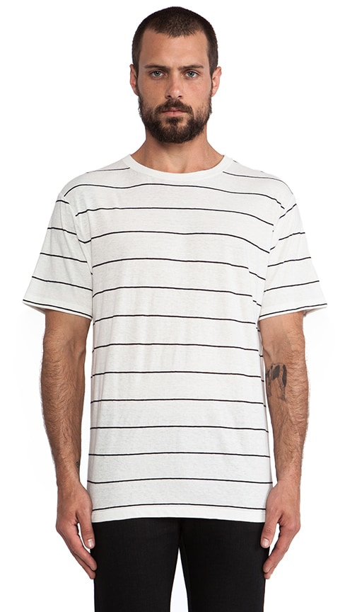 Linen Stripe Short Sleeve Tee