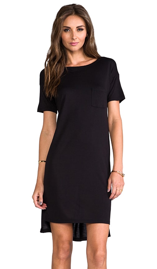 Boatneck Dress Mini Pocket Black