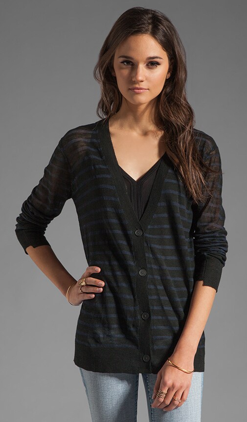 Stripe Torquing Cardigan