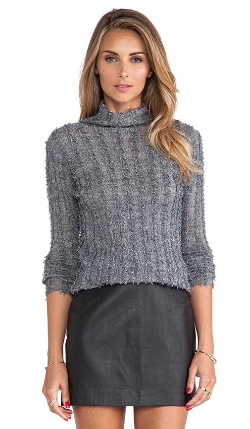 Merino Frayed Turtleneck