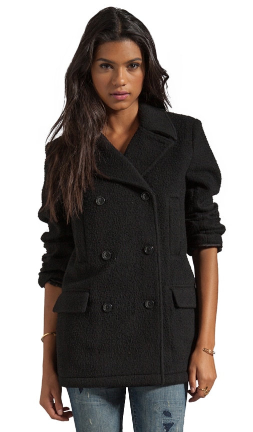 Pilly Wool Felt Peacoat
