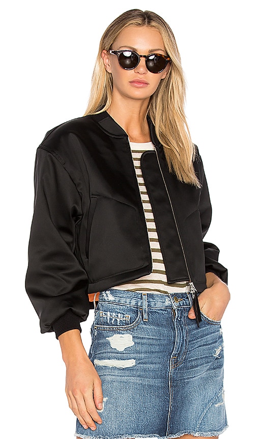 Alexander wang 2025 cropped bomber jacket