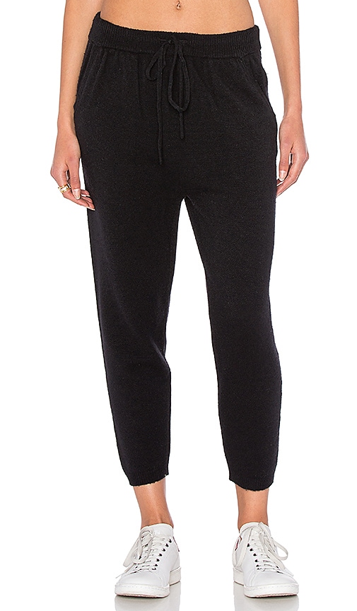 Alexander Wang Cashwool Drop Crotch Sweatpant in Black
