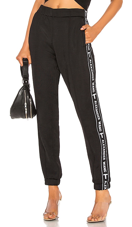 alexander wang logo track pants