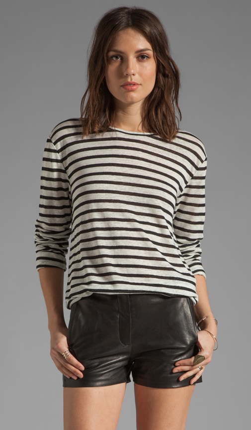 Linen Stripe Long Sleeve Tee