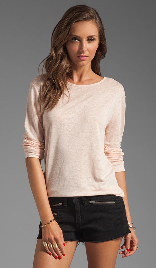 Linen Silk Long Sleeve Tee