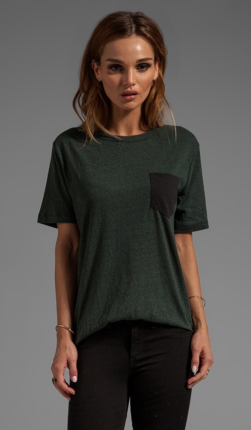 Textured Jersey Tee With Contrast Pocket