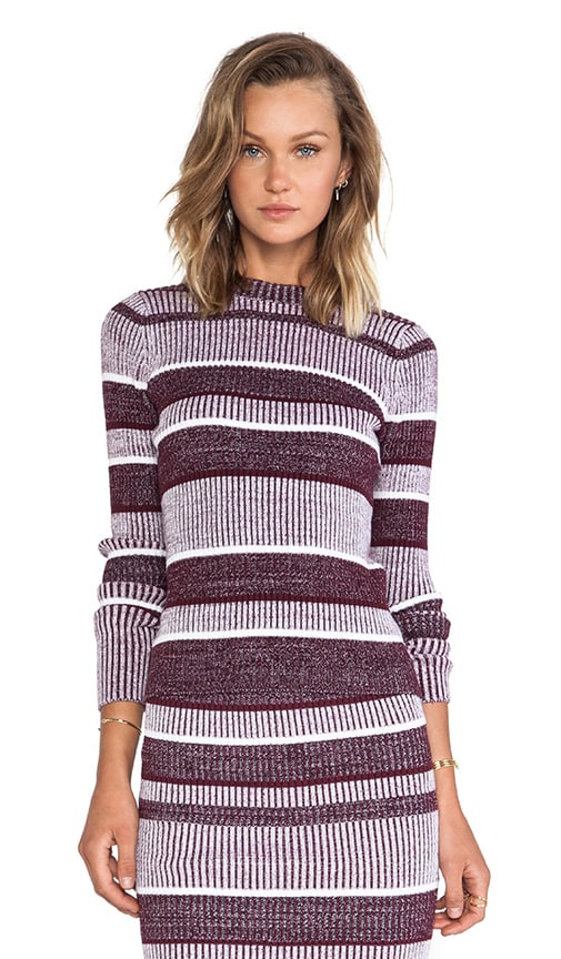 2 x 2 Rib Long Sleeve Mock Neck Top