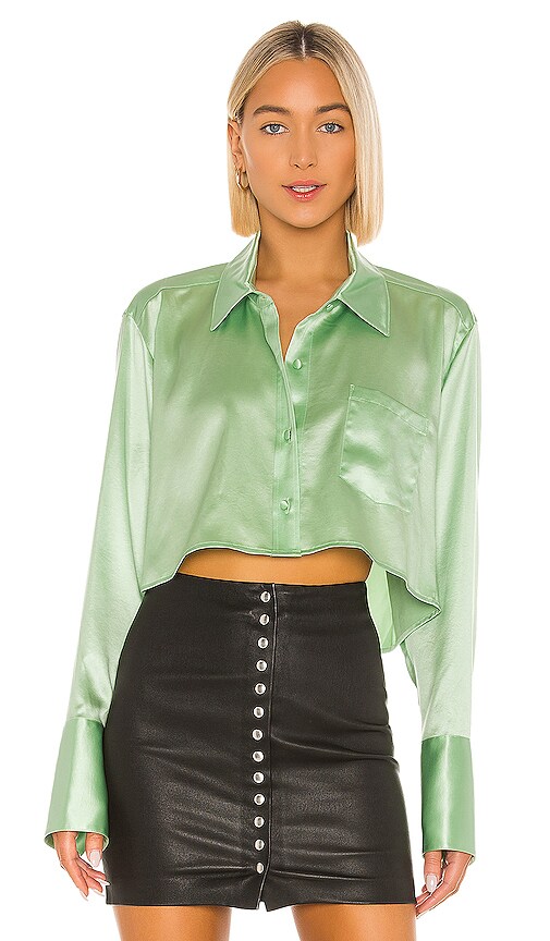 Wet Shine & Go Cropped Blouse