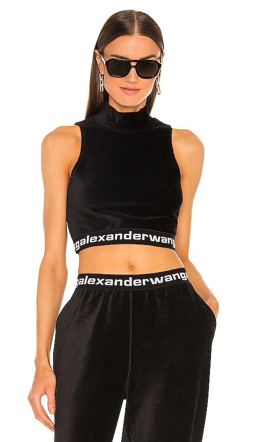 Mock Neck Tank in Stretch Corduroy ALEXANDER WANG