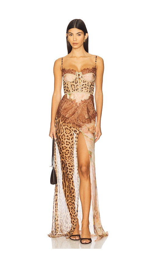 Dolce Maxi Dress in Brown. - size XS (also in L, M, S)