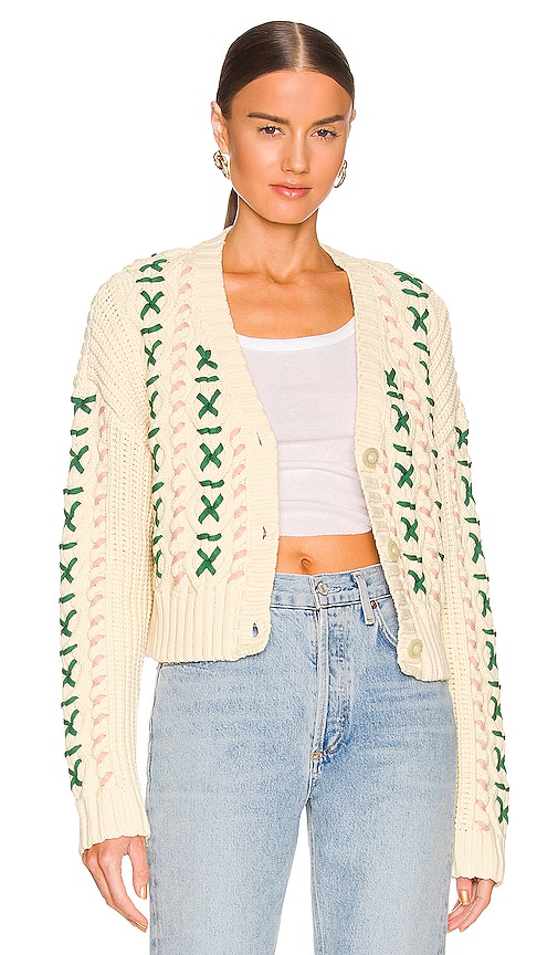 Tell Your Friends Lonnie Cable Cardigan in Ivory