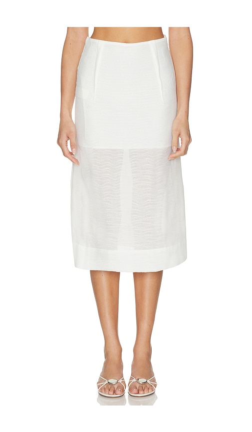 The Garment JUPE THETIS  en Ivory. Taille 4. Also en 6, 8, 10, 12, 14.