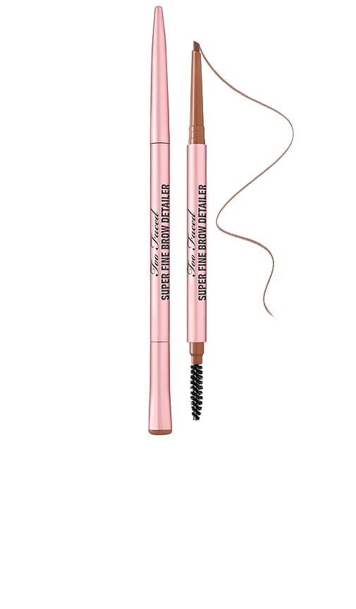 Shop Too Faced Super Fine Brow Detailer Eyebrow Pencil In Soft Brown