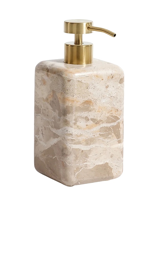 The Favorites Marble Soap And Lotion Dispenser in Cream.