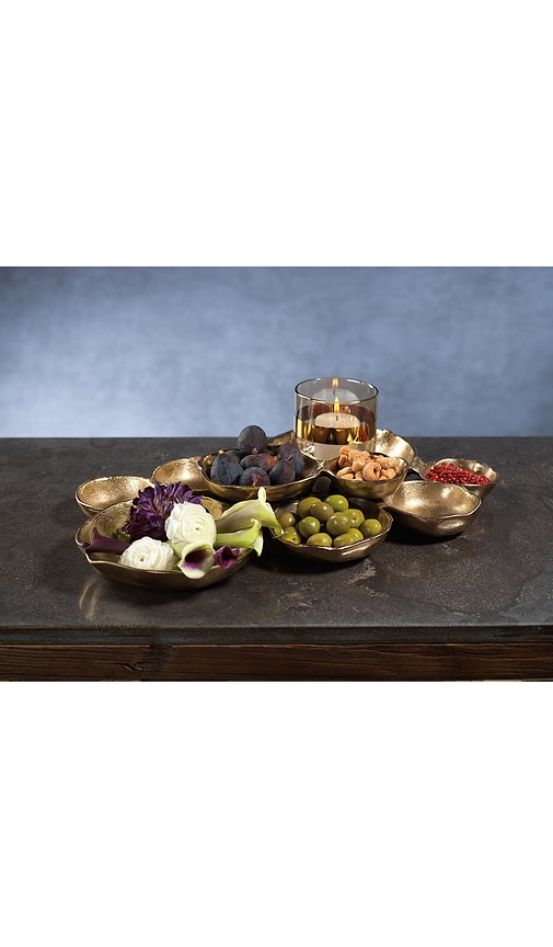 The Favorites Cluster Of Nine Round Serving Bowls In Gold