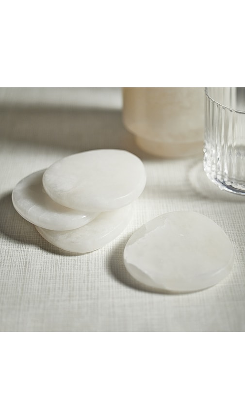 The Favorites La Salama Alabaster Coasters Set Of 4 In Neutral