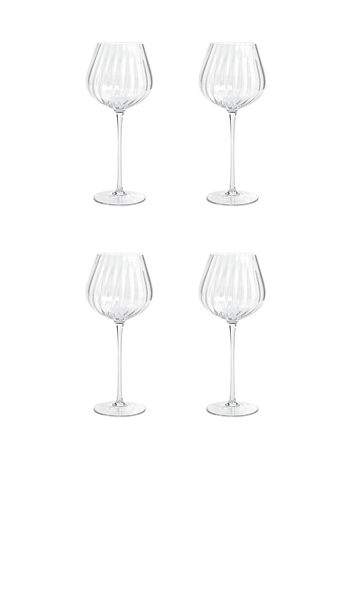 The Favorites Madeleine Optic Red Wine Glasses Set Of 4 In Transparent