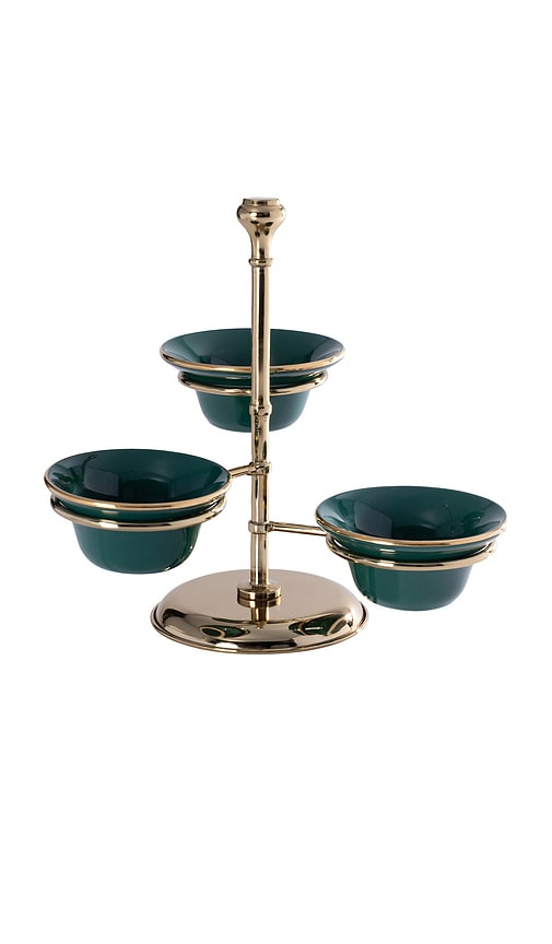 The Favorites Monte Napoleone 3-tier Condiment Bowl Set In Green