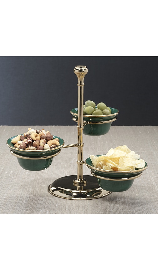 The Favorites Monte Napoleone 3-tier Condiment Bowl Set In Green