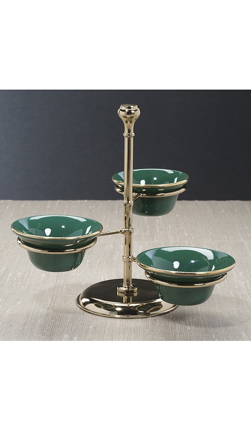  The Favorites Monte Napoleone 3-stöckiges Gewürzschalen-set Monte Napoleone 3-tier Condiment Bowl Set In Dark Green. 