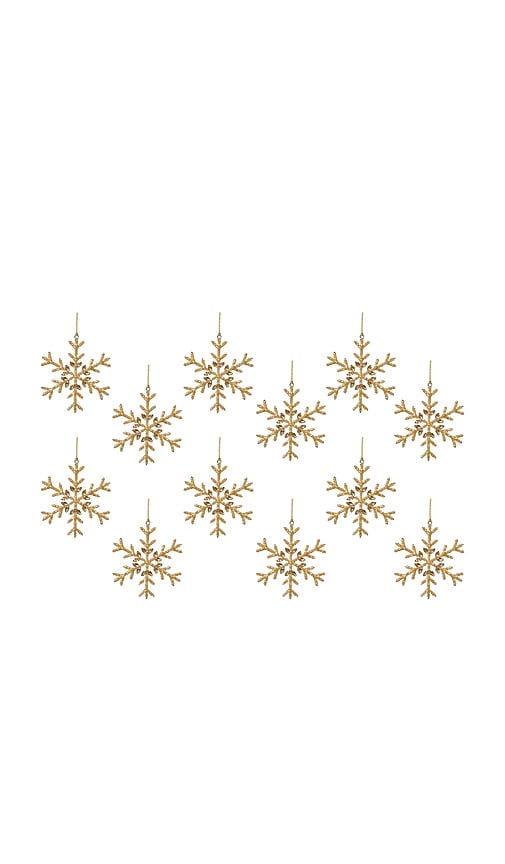 The Favorites Beaded Snowflake Ornament Set Of 12