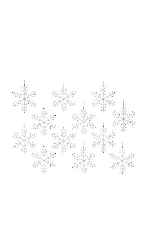 The Favorites Beaded Snowflake Ornament Set Of 12