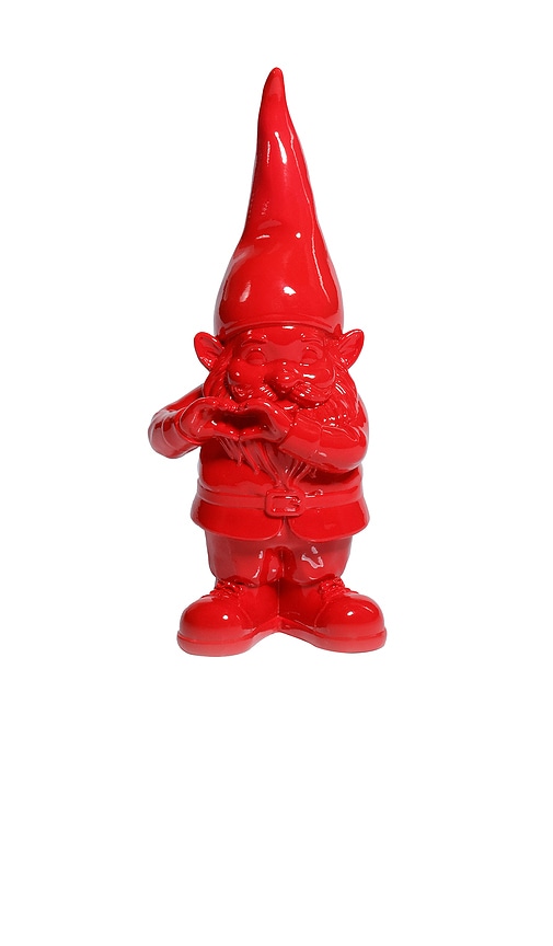 The Favorites Gnome Giving Heart Gesture In Red