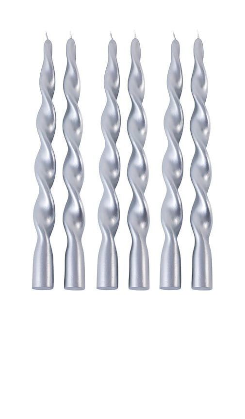 The Favorites Lumiere Twist Formal Candle Set Of 6 In Gray