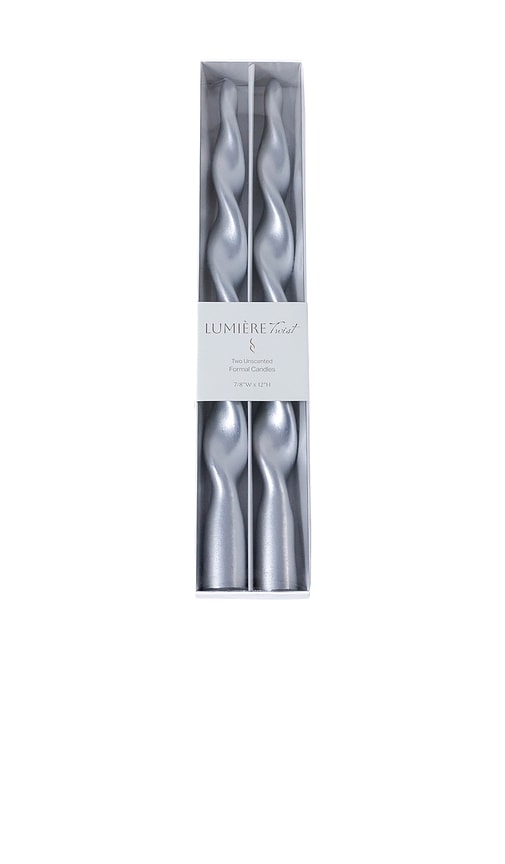 The Favorites Lumiere Twist Formal Candle Set Of 6 In Gray