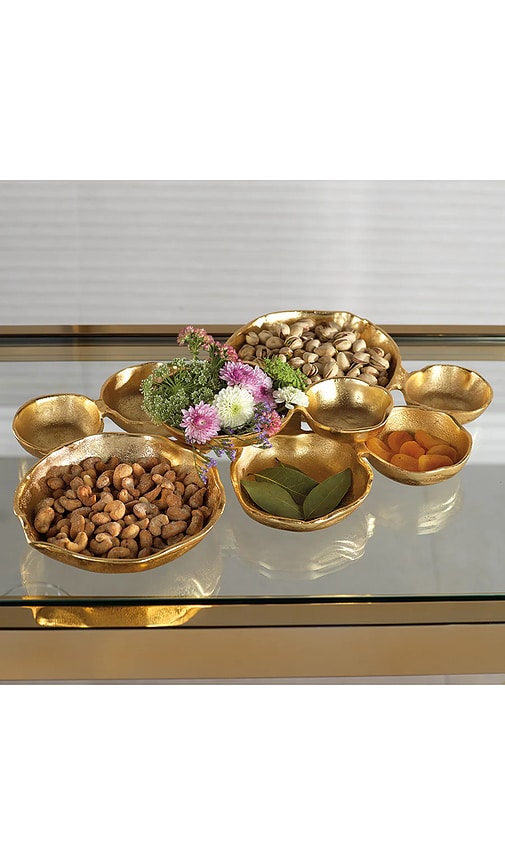  The Favorites Conjunto De Nueve Cuencos Redondos Para Servir Cluster Of Nine Round Serving Bowls En Color Bronce Metálico Talla All . 