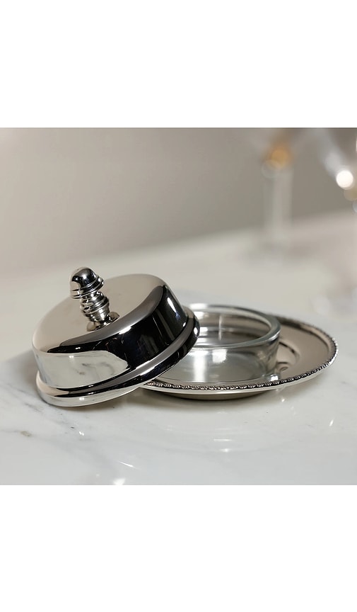  The Favorites Butterdose Mit Deckel Und Glasplatte Butter Dish With Cover And Glass Nickel In Metallic Silver. 