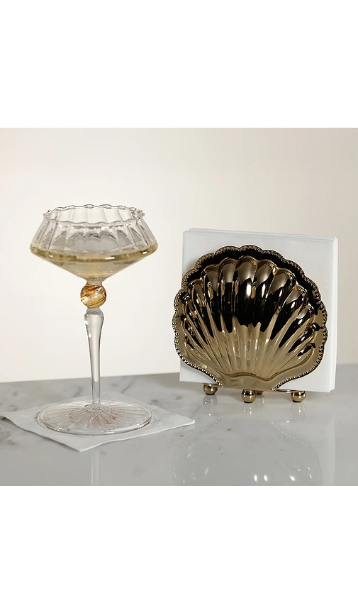  The Favorites Tazón Con Tapa Y Cuchara Con Diseño De Conchas Cap Ferrat Cap Ferrat Shell Lidded Bowl With Spoon En Color Oro Metálico Talla All . 
