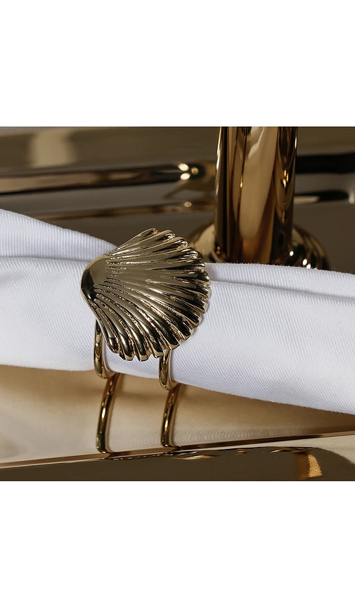  The Favorites Anillo Para Servilleta Con Diseño De Conchas Cap Ferrat Cap Ferrat Shell Napkin Ring En Color Oro Metálico Talla All . 