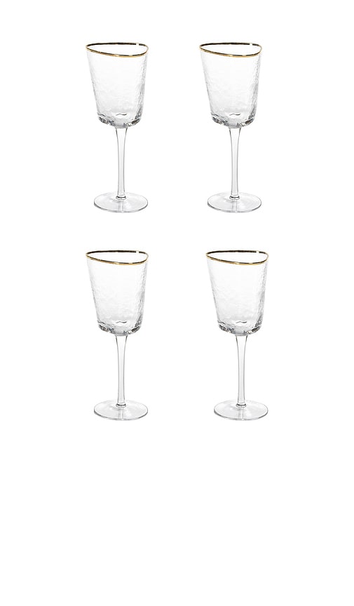 The Favorites Aperitivo Triangular Wine Glasses Set Of 4 In Transparent