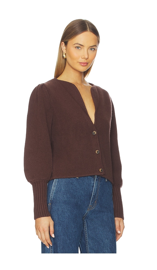 Tanner Fletcher Juliet Puff Sleeve Sweater In Brown