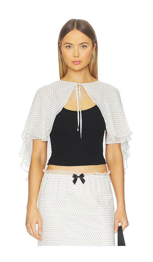 Tanner Fletcher Myrtle Layered Cape In White