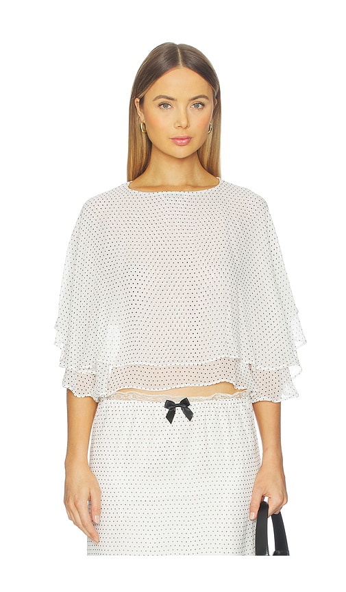 Tanner Fletcher Myrtle Layered Cape In White