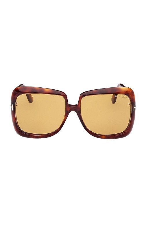 Shop Tom Ford Lorelai Sunglasses In Shiny Vintage Havana & Amber