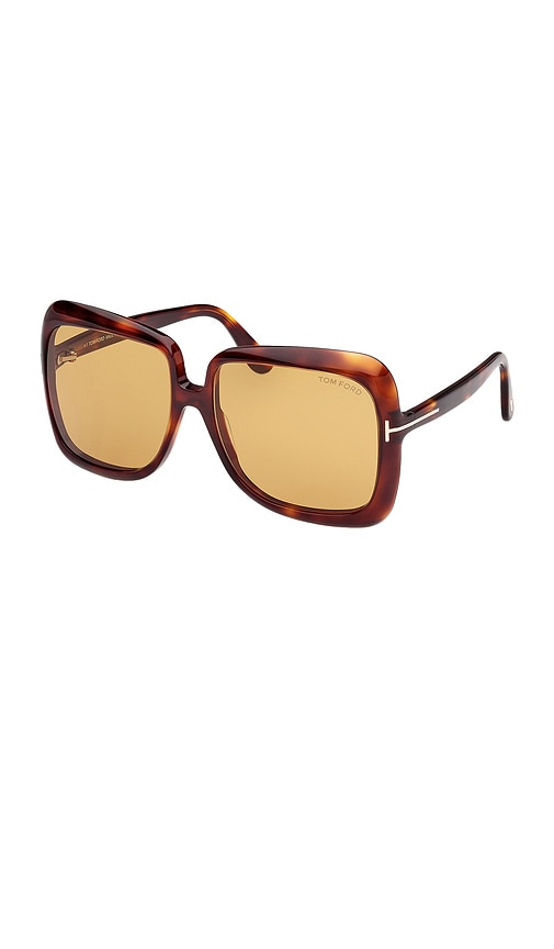 Shop Tom Ford Lorelai Sunglasses In Shiny Vintage Havana & Amber