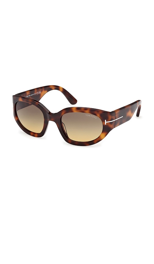 Tom Ford Rectangular Sunglasses In Brown