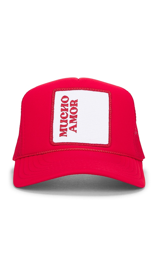 Friday Feelin Mucho Amor Trucker Hat In Red