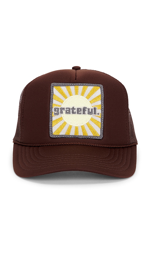 Friday Feelin Grateful Trucker Hat In Brown