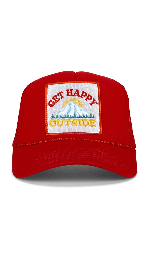 Friday Feelin Get Happy Outside Trucker Hat