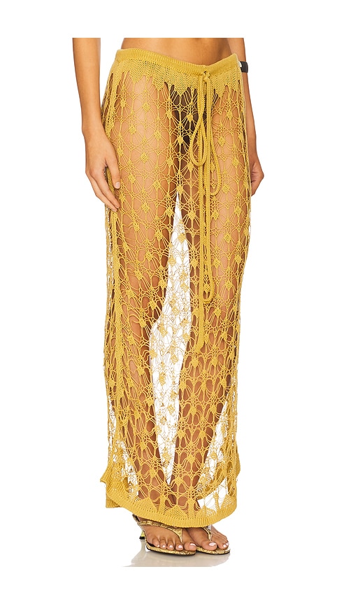 Tg Botanical Marsala Skirt In Yellow
