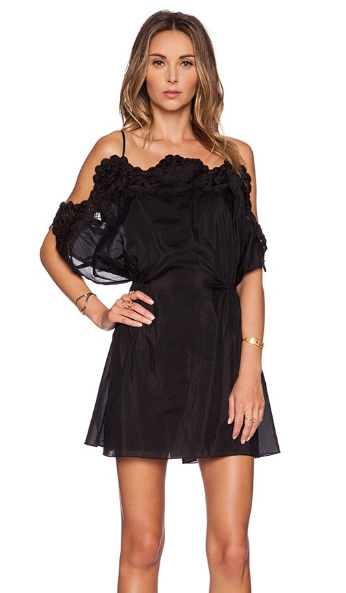 Thakoon Addition Crochet Border Dress In Black Revolve Thakoon Crochet Border Dress Addition