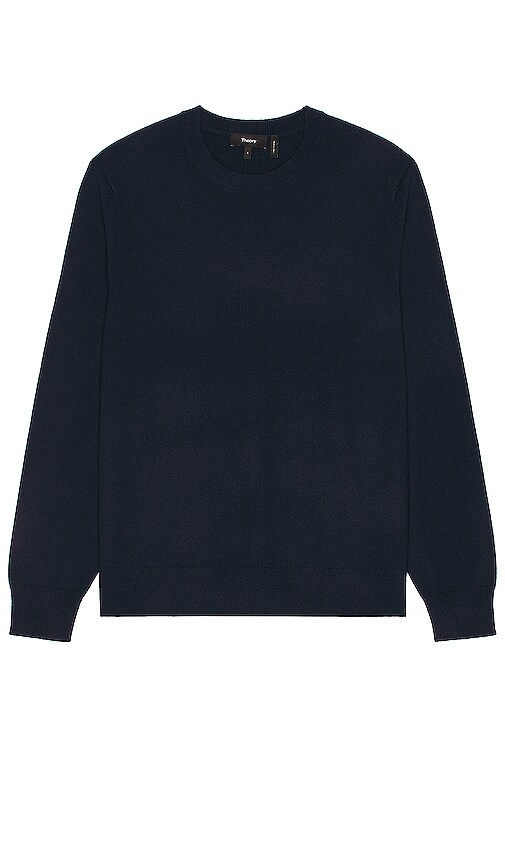 Theory Hilles Crew FC Cashmere in Light Baltic