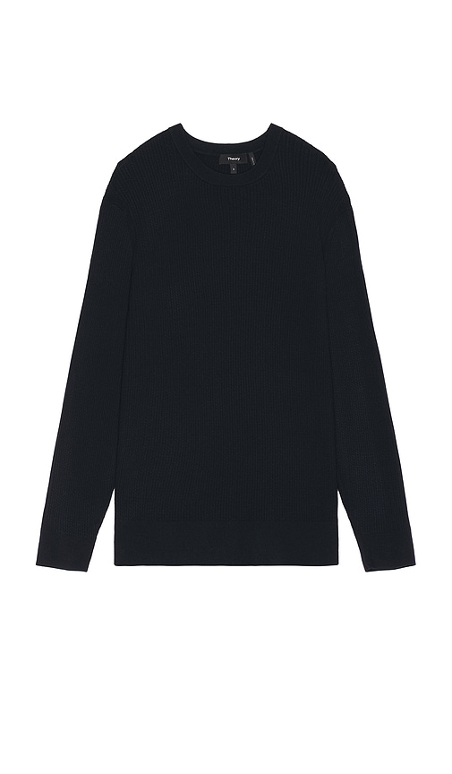 Shop Theory Riland Rib Crewneck Sweater In Navy