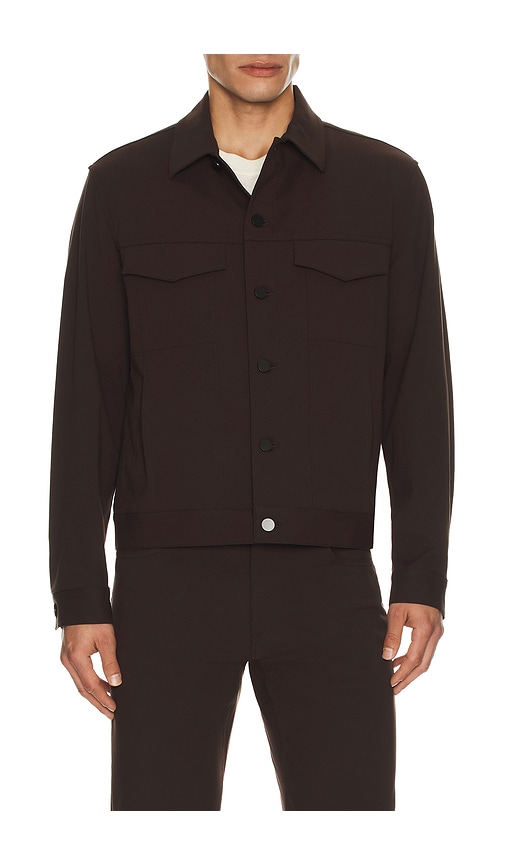 Theory Neoteric Twill River Jacket In Brown