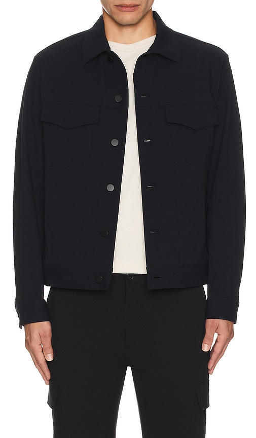 Theory River Neoteric Twill Jacket in DARK NAVY